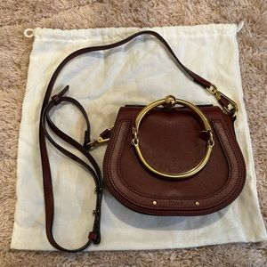 Chloe Small Nile Bracelet Bag, Red Leather